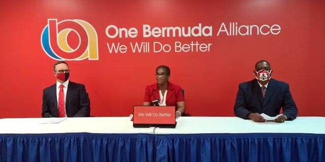 2020 One Bermuda Alliance Press Conference, Sept 25